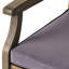 2 chaises de jardin grises avec coussins remplis de mousse, conception classique, bois, assemblage rapide, dimensions de l'assise: P 18,00 po x l 17,75 po, assise confortable