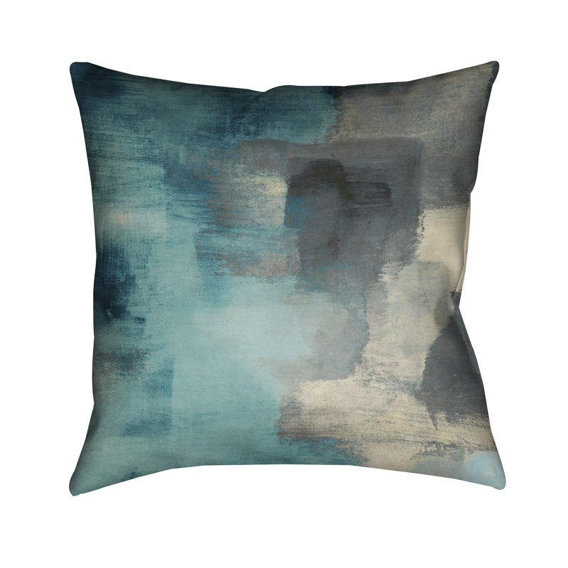 Blue Rain Throw Pillow