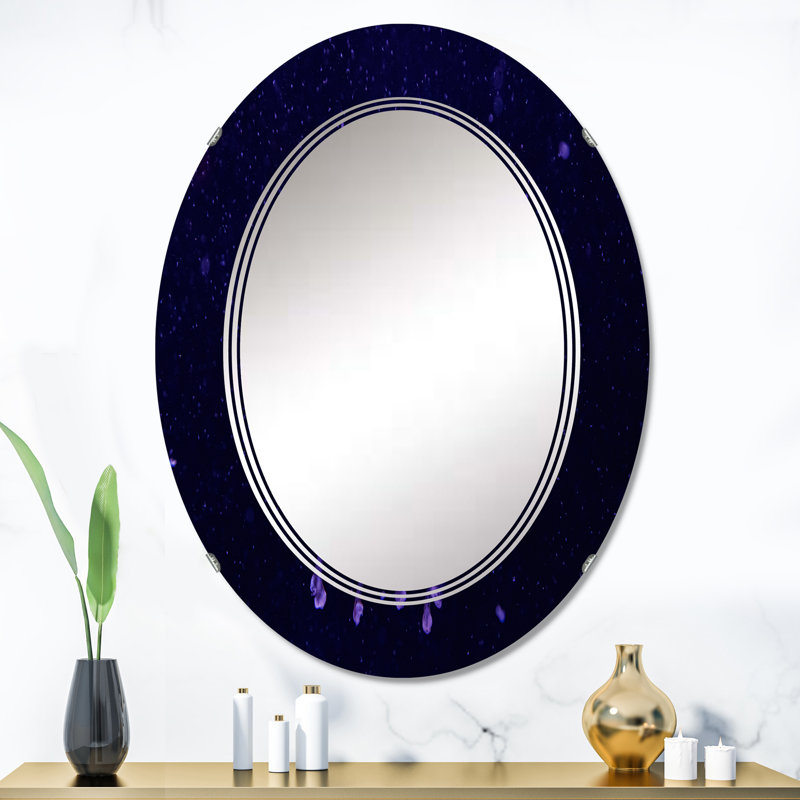 Macro d'une belle méduse Phyllorhiza - Miroir mural nautique et côtier ovale, 36 po x 24 po