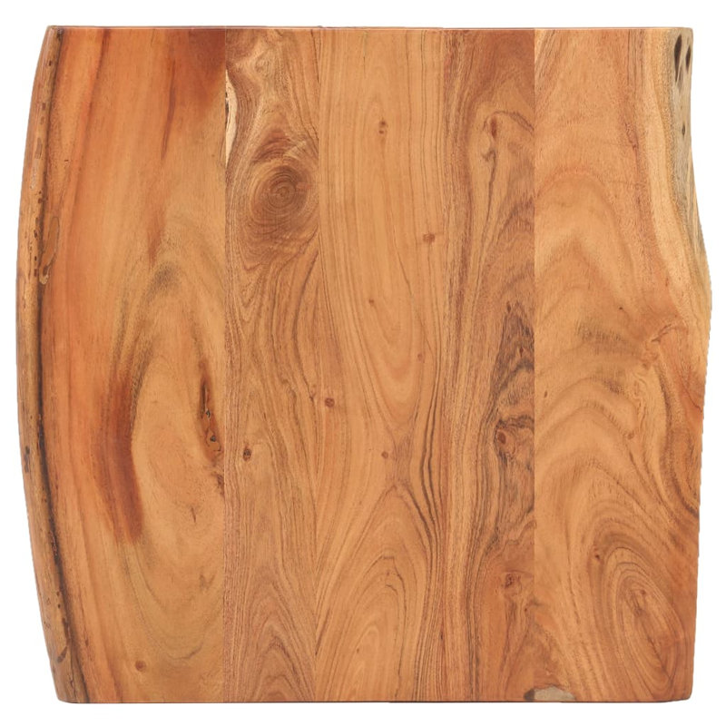 Bistro Table Square Solid Acacia Wood, 29.53" H x 23.62" W x 23.62" D, Oak