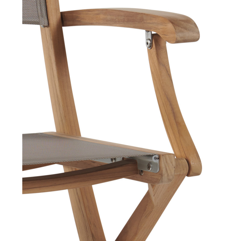 Stella Folding Dining Arm Chair, Taupe