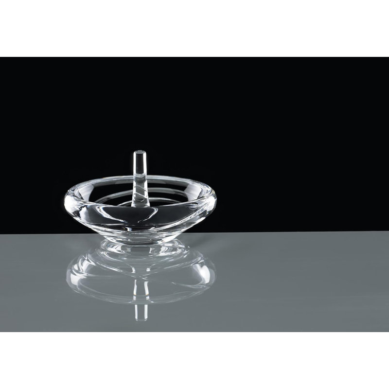Lenox Adorn Stylish Crystal Body Ring Holder, 3.5" Width & 2" Height, Clear