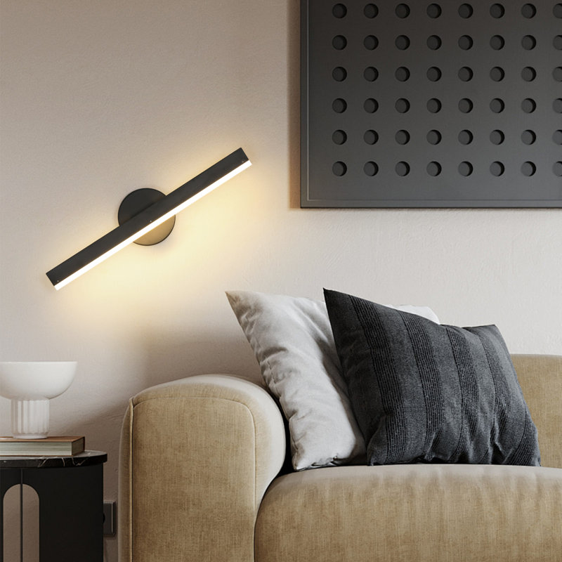 38cm Rotatable LED Wall Light, Black