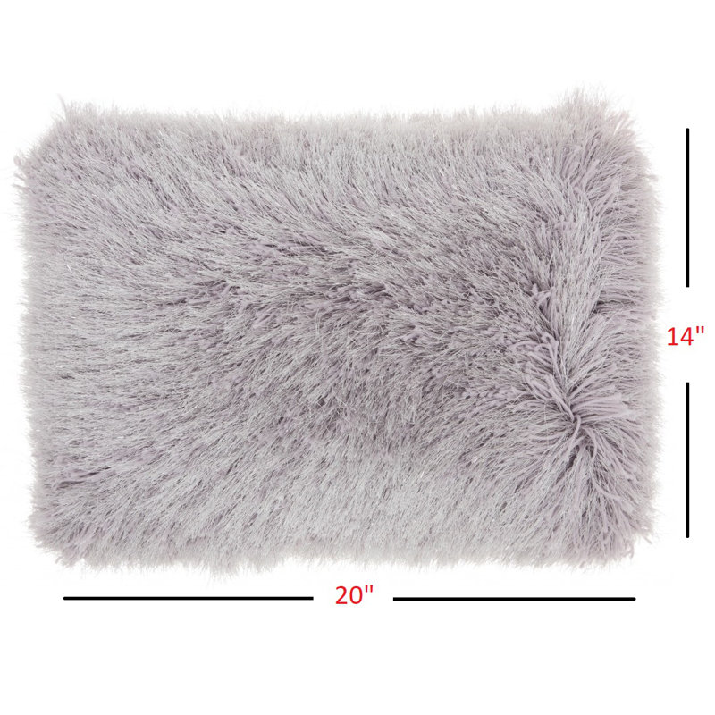  Pillow Cover and Insert, White, 14" H x 20" W x 2" D