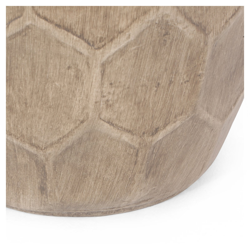 Outdoor Lightweight Concrete Side Table,
