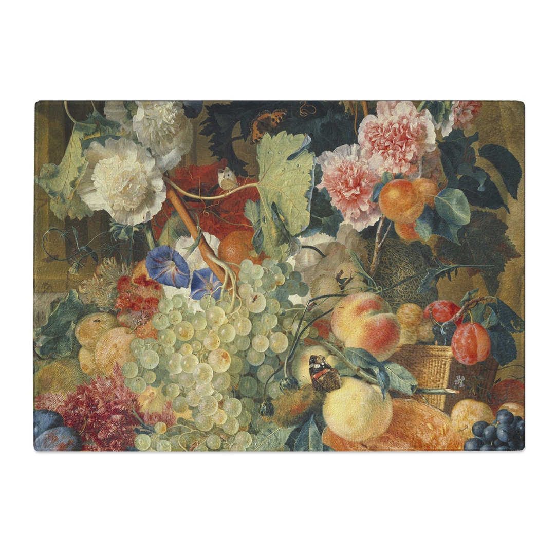 Still Life with Flowers and Fruit Vol.1 by Jan Van Huysum Chopping Board