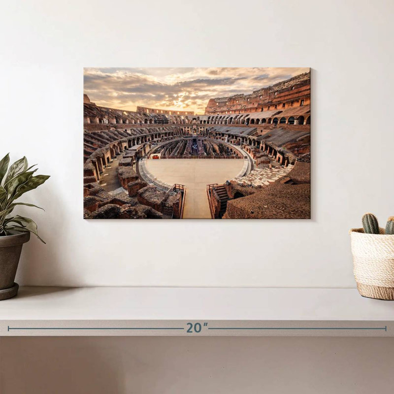 Ravi Colosseum au coucher du soleil, H 8 po x l 12 po