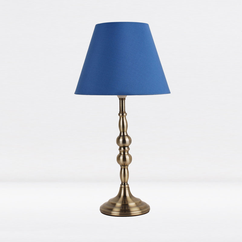 Avondale Metal Lamp, Chrome, Blue