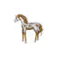Mustang Horse Armored Sculpture, Walking