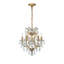 18'' 5-Light Classic/Traditional Lighting Fixture Antique Gold Ornate Crystal Chandelier
