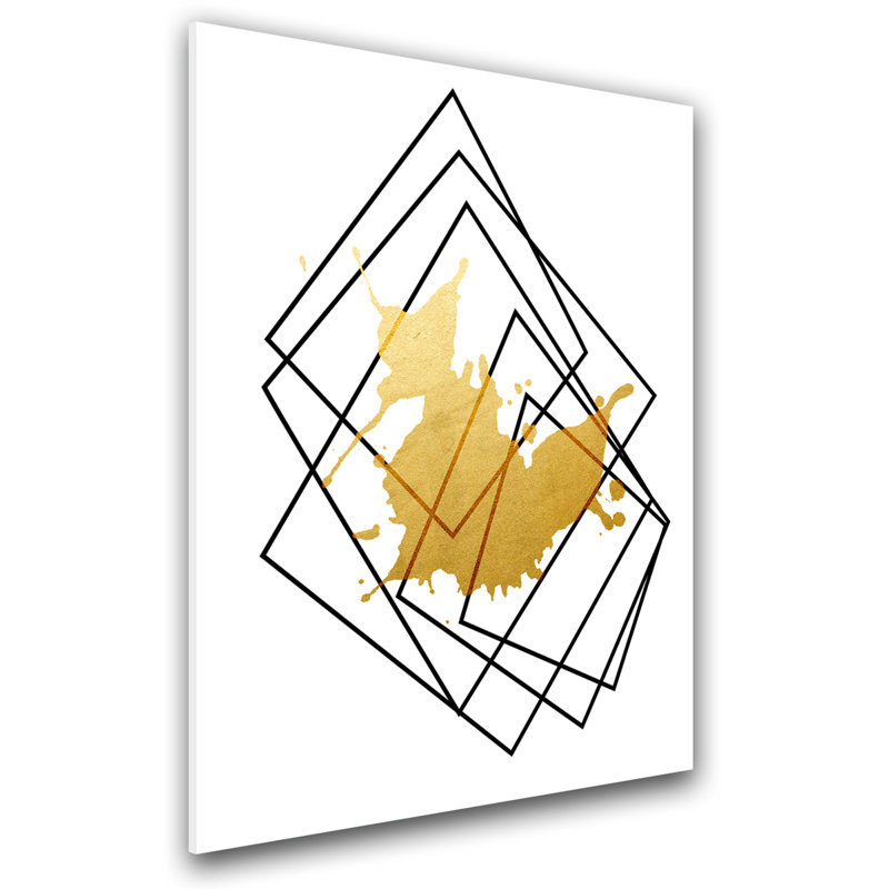 Gilt Mod I - Graphic Art, 40" H x 30" W x 1" D