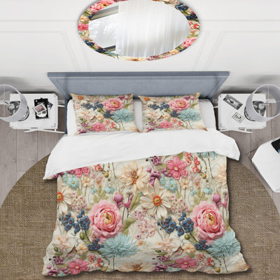 Vintage Patchwork Floral Flightiness Duvet Cover Set
