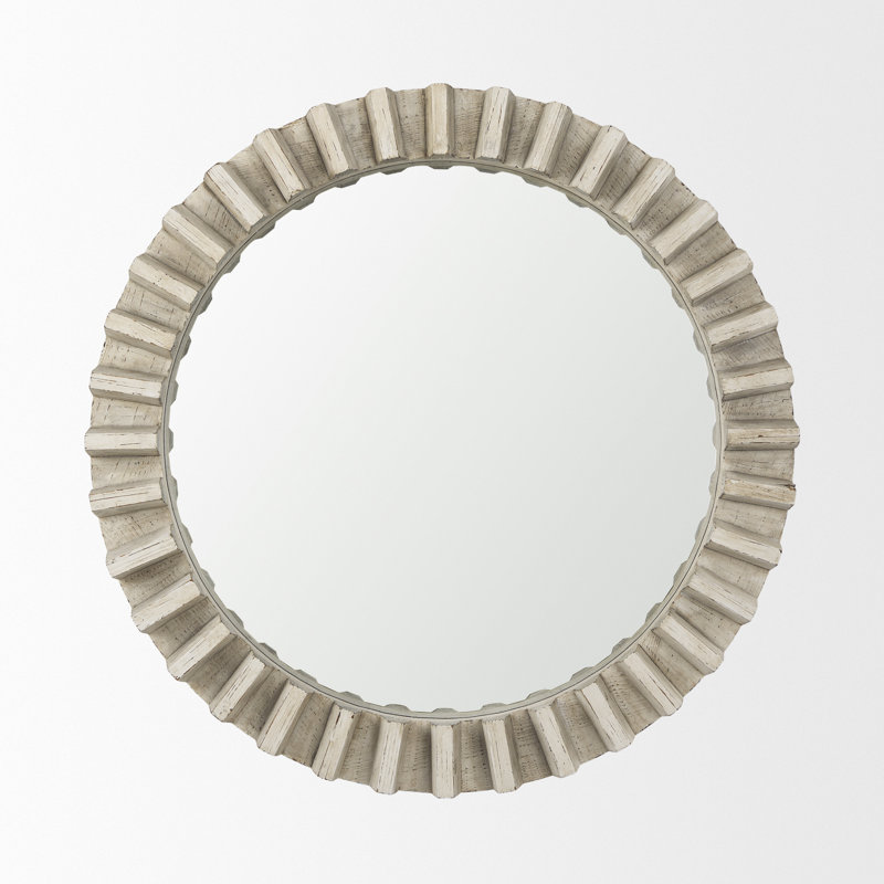 Miroir d'appoint Teston, 35 po x 35 po, Brun