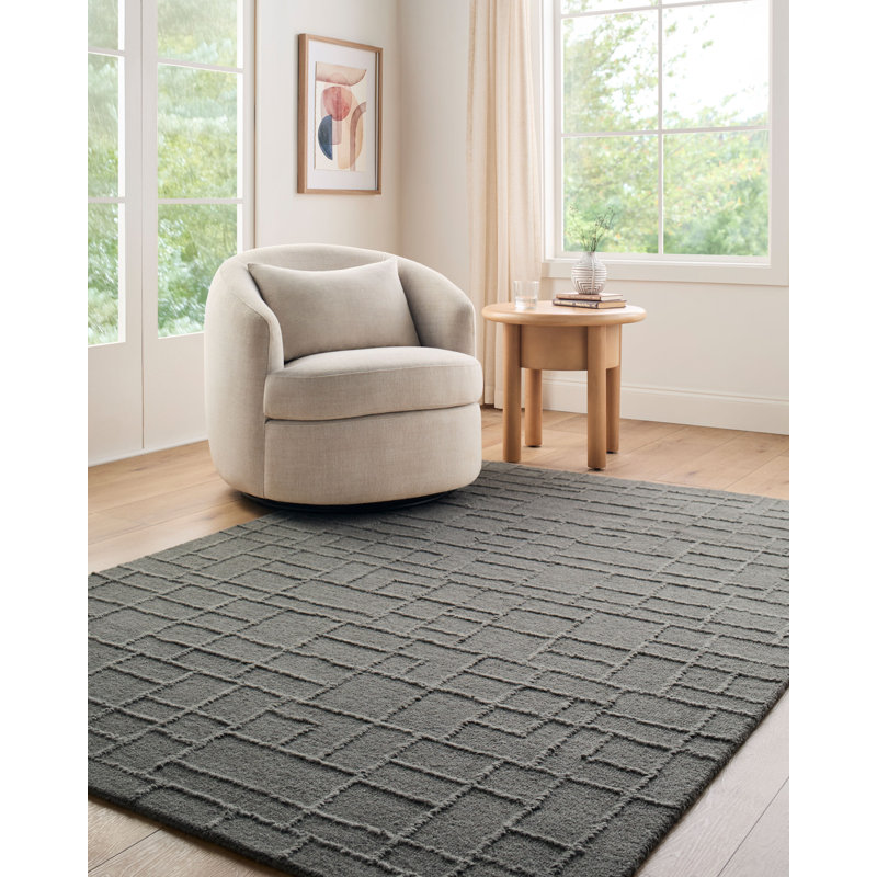 Matterhorn Handmade Area Rug, Charcoal/Slate/Graphite, Rectangle 2' x 3'