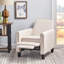 Fauteuil inclinable manuel en lin-1572612985