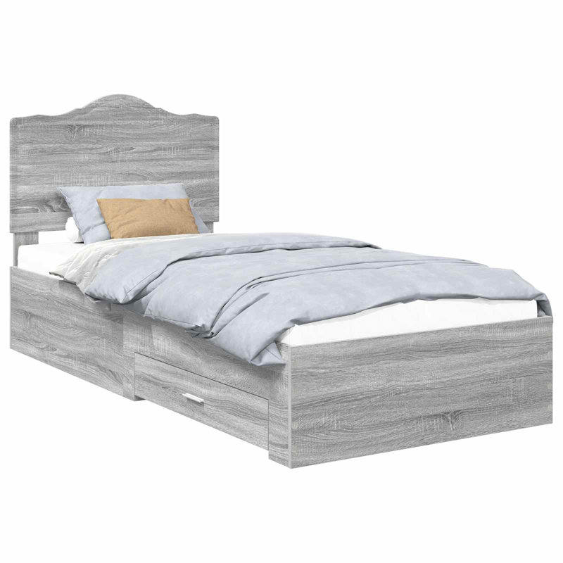 Bed, Grey Sonoma, Single (3')