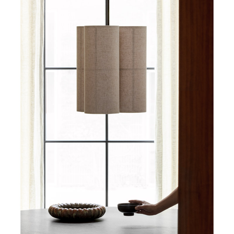 Hashira 3 - Light Pendant, 23.6" H x 14.6" W x 14.6" D, Raw