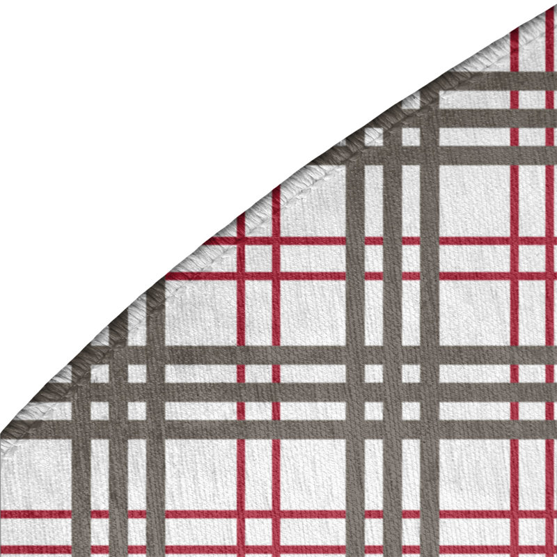 Plaid Indoor Rug, Round 5'