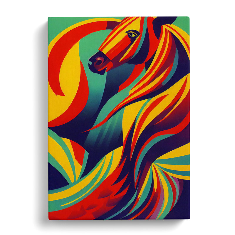 Abstract Horse No.1 - Wrapped Canvas, 50cm H x 35cm W x 3cm D