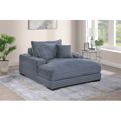Chaise longue moderne avec 2 porte-gobelets