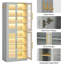 Tall Bookcase with Doors and LED Light-476487563