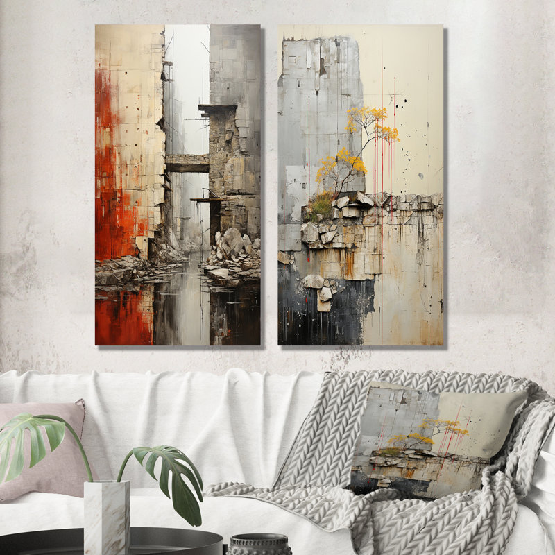 Réservoir de barrage «Minimalisme» - 2 pièces, H 20 po x l 24 po, Toile tendue