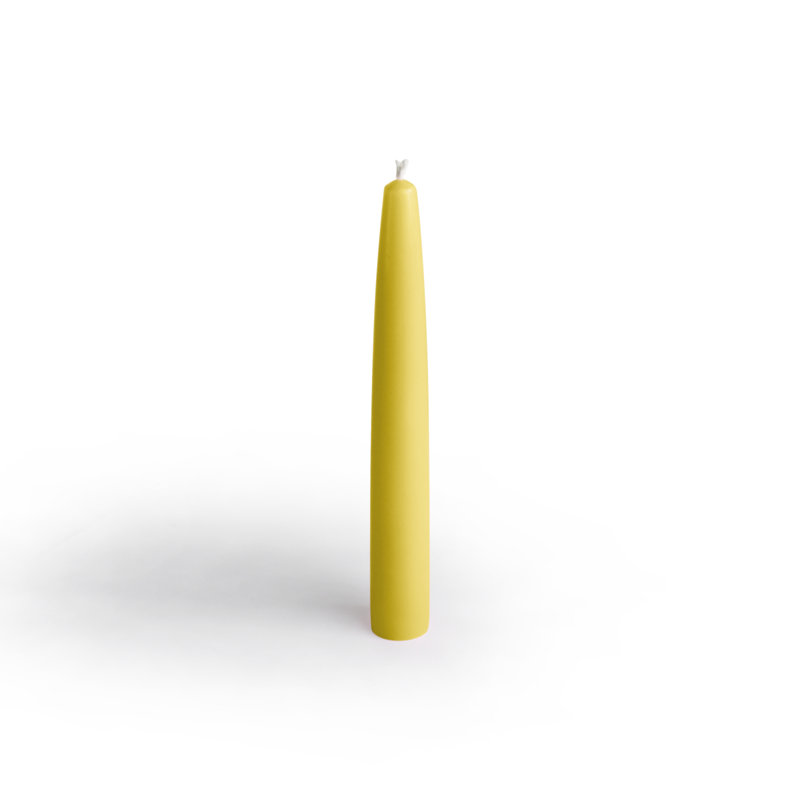 Unscented Taper Candle, 6" H, Yellow