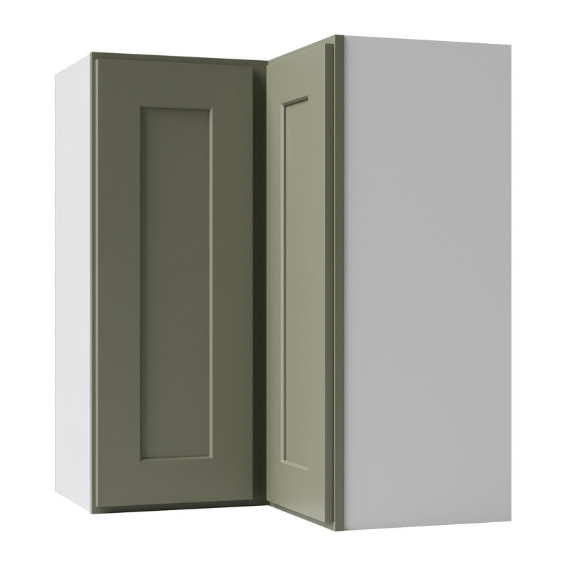 Armoire murale d'angle, 24" W x 36" H x 12" D, Vert sauge