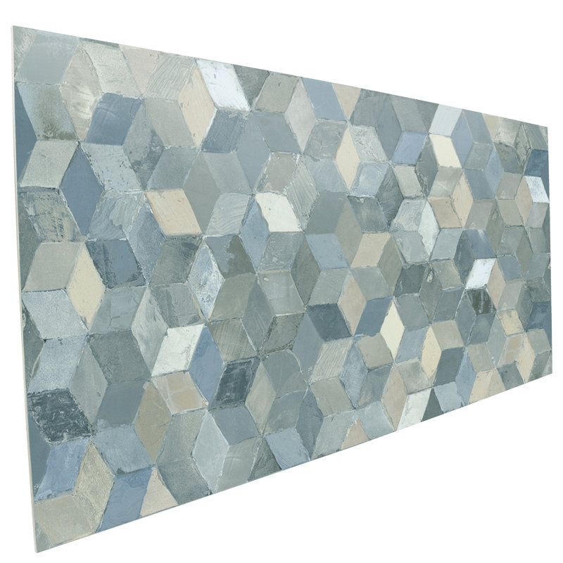 Pictura Faber 23-1/2 In. X 47 In. Porcelain Floor And Wall Tile, Blue/Green