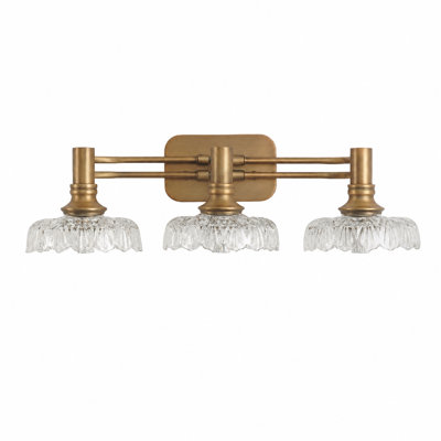 21.06-inch Bathroom Light Fixture, Copper-Finish Vanity Light