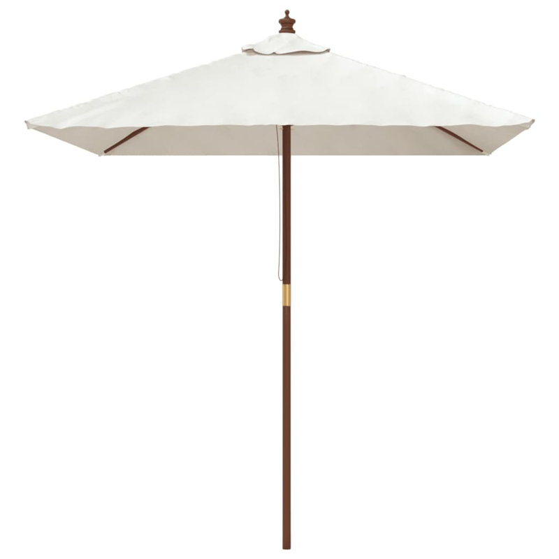 Balgobin Garden Parasol with Wooden Pole 198x198x231 cm, Sand