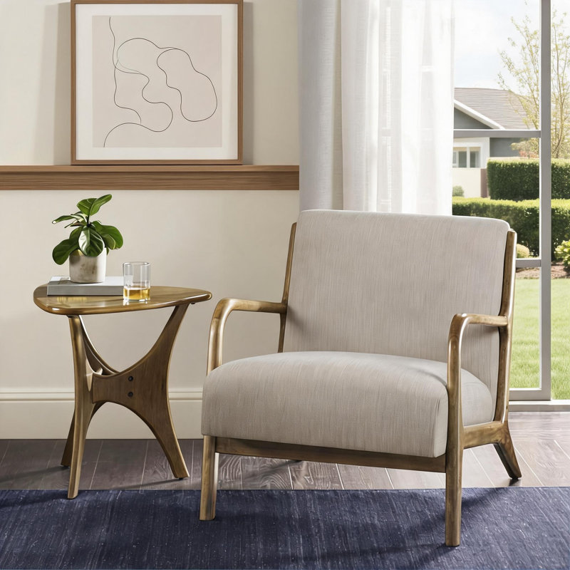 Méridienne rembourrée en polyester doux beige, Beige