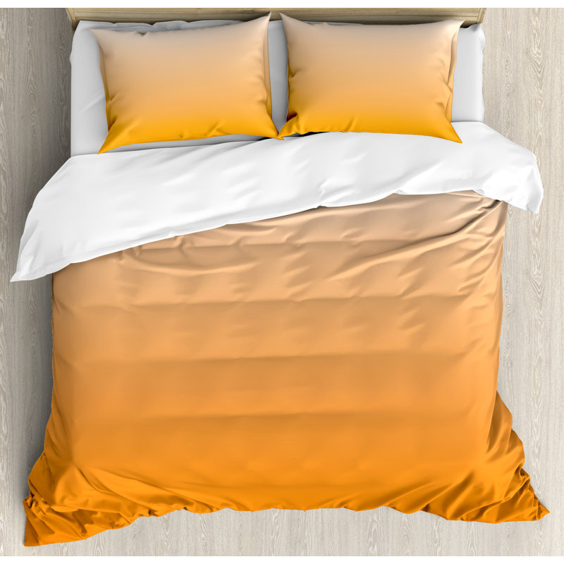 Modern & Contemporary Paisley Duvet Cover, King, Orange