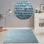 Hand Woven Wool Blue Indoor Rug-74494592