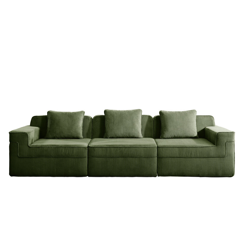 Modern Modular 3-Seat Sofa Couch