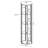 4-Shelf Hexagonal Clear Glass Curio Cabinet-2142921077