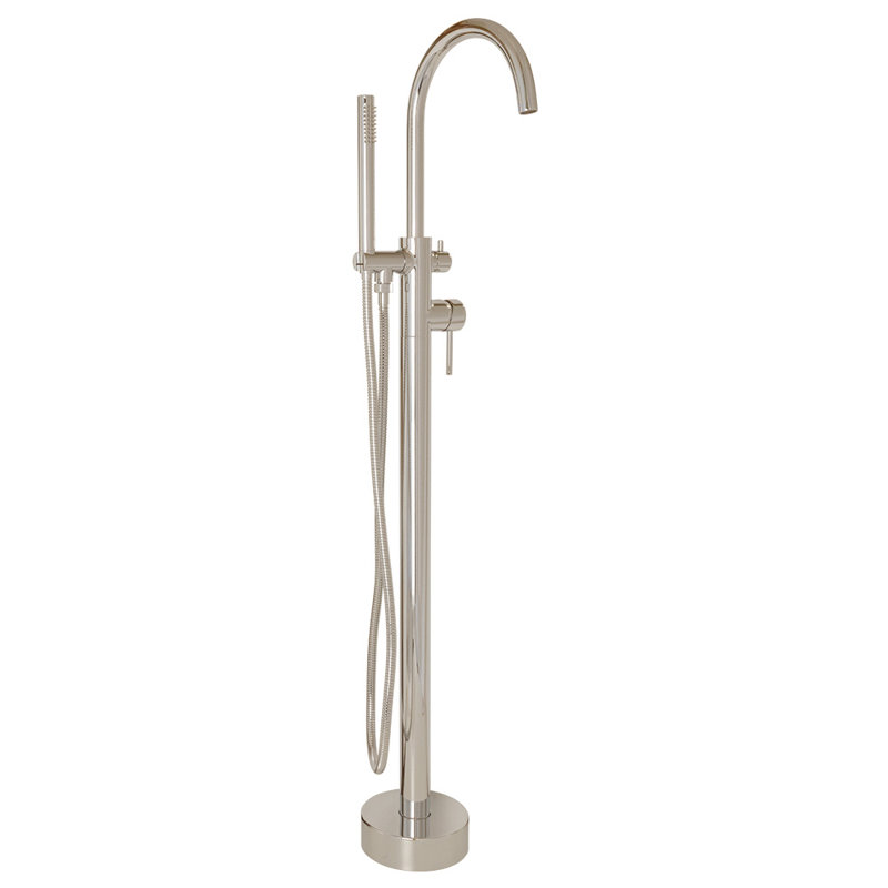 Cigno Tub Filler with Diverter, Polished Nickel