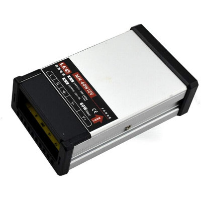 IP45 Rainproof LED Driver Transformer, 240V AC to 12V DC Constant Voltage Power Supply for Indoor and Outdoor LED Strip Lights