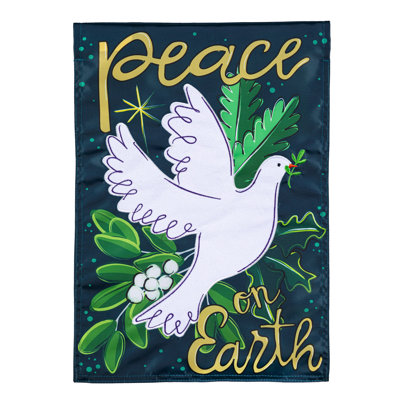 Drapeau de jardin Peace on Earth Applique
