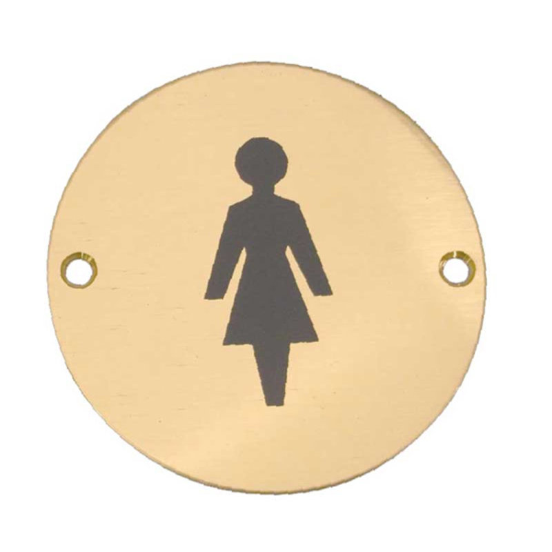 Dia. Female Symbol, Polished Brass