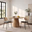 Modern Rattan Dining Chairs Upholstered Faux Leather Dining Room Chairs with Rattan Backrests and Metal Legs Armless Kitchen Chairs for Dining Room-1403943935-1574143915