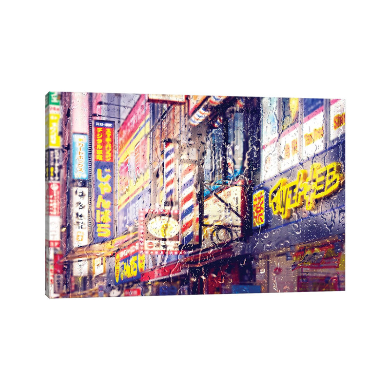 Behind The Window - Neon Lights by Philippe Hugonnard - Wrapped Canvas Print, 66.04 cm H x 45.72 cm W x 1.91 cm D