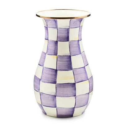 Violet Check Vase