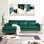 Canapé modulaire en velours avec méridienne Shannon