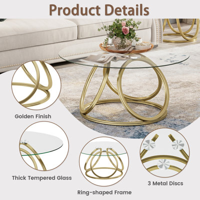 Paloalto Glass Top Coffee Table