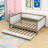 Full Size Upholstered Daybed with Twin Trundle