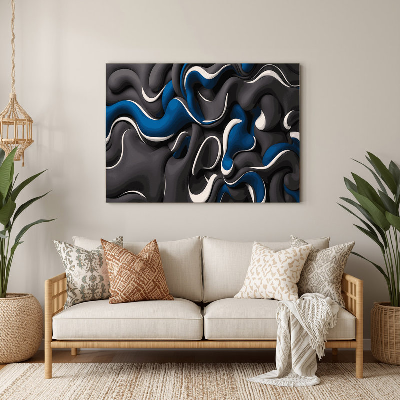 Art mural Biomorphic Abstraction 39, H 11 po x l 14 po