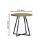 Table de salle à manger ronde pour petits espaces pour table de cuisine compacte de 31,5 pouces avec plateau en panneau de fibres à densité moyenne brun riche et pieds en acier noir