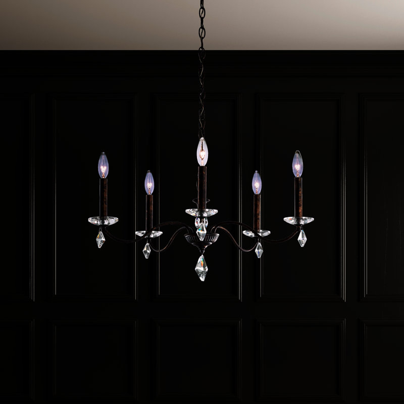 Modique 5 - Light Chandelier, Heritage, Heirloom Bronze
