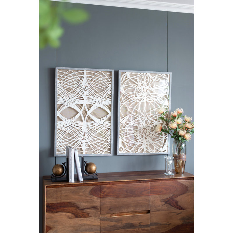 Décoration murale boîte ombragée S / 2, 23,5 x 1 x 35,5 po